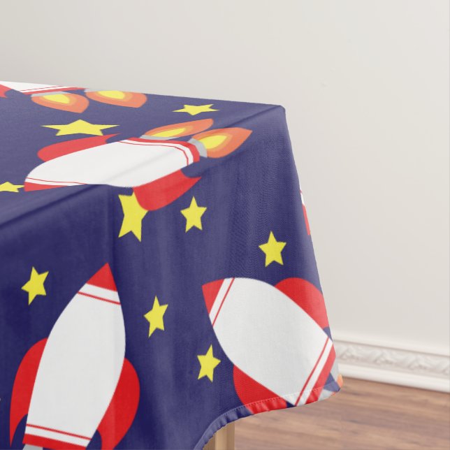 Nappe Rocketship Outer Space mignon Enfant Anniversaire (In Situ)