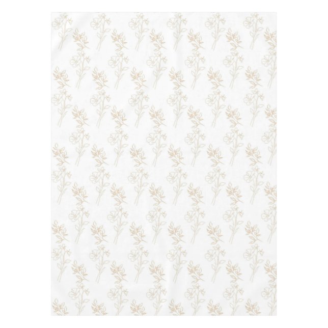 Nappe Romantic Elegant Pastel Pink Floral Pattern Spring (Devant)