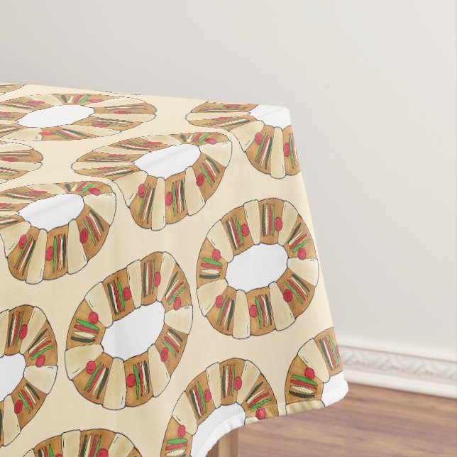 Nappe Rosca de Reyes Pain Mexicain Trois Rois (In Situ)
