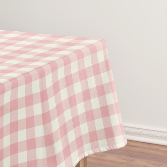 Nappe rose de coton de guingan de poudre (In Situ)