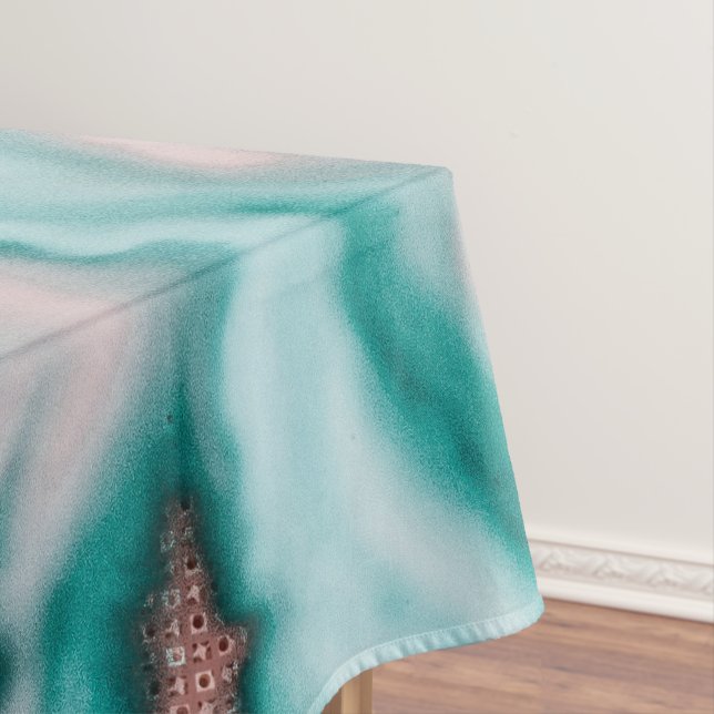Nappe Rose Parties scintillant or rose Turquoise marbre  (In Situ)