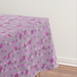 Nappe rose, prune et pois violet délavé