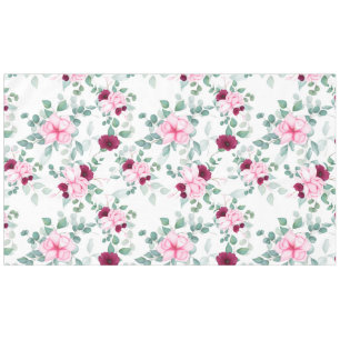 Nappe rose rouge élégant floral