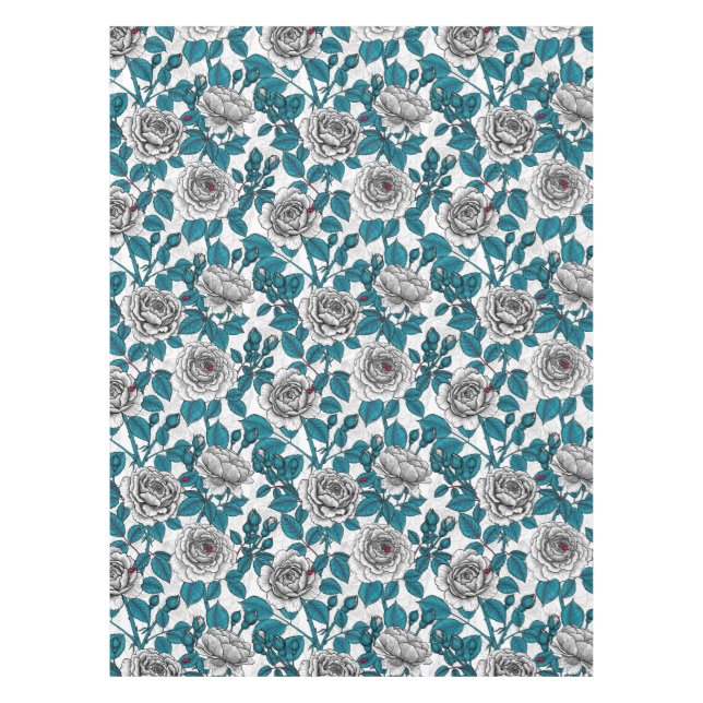 Nappe Roses blanches et coccinelles (Devant)