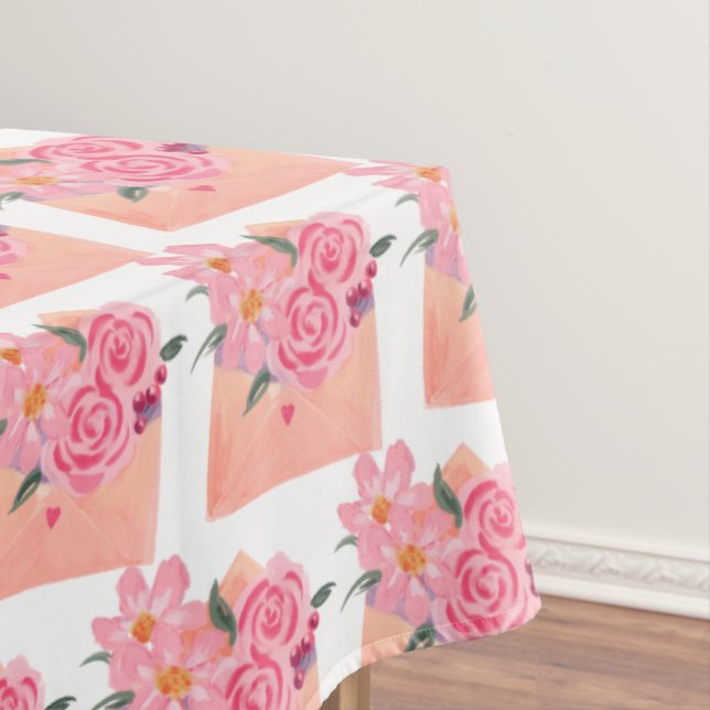 Nappe Roses de mariage dessinées à la main avec texture  (In Situ)