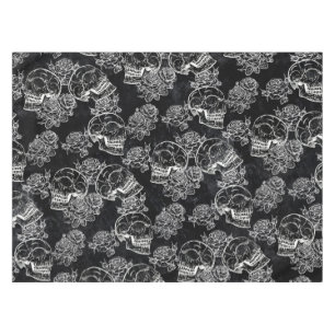 Nappe Roses des crânes et des calques   Gothique Glam Fu