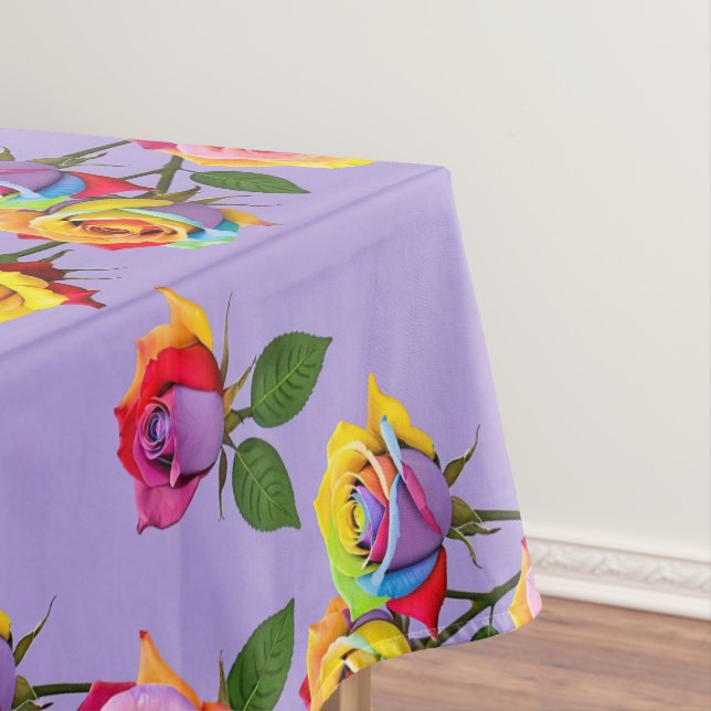 Nappe Roses Multicolores Brillantes Aux Teintes Arc-En-C (In Situ)