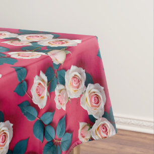 Nappe Roses Rouges Et Blanches