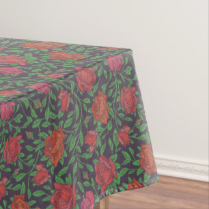 Nappe Roses rouges et fuchsia parfaites de style gothiqu
