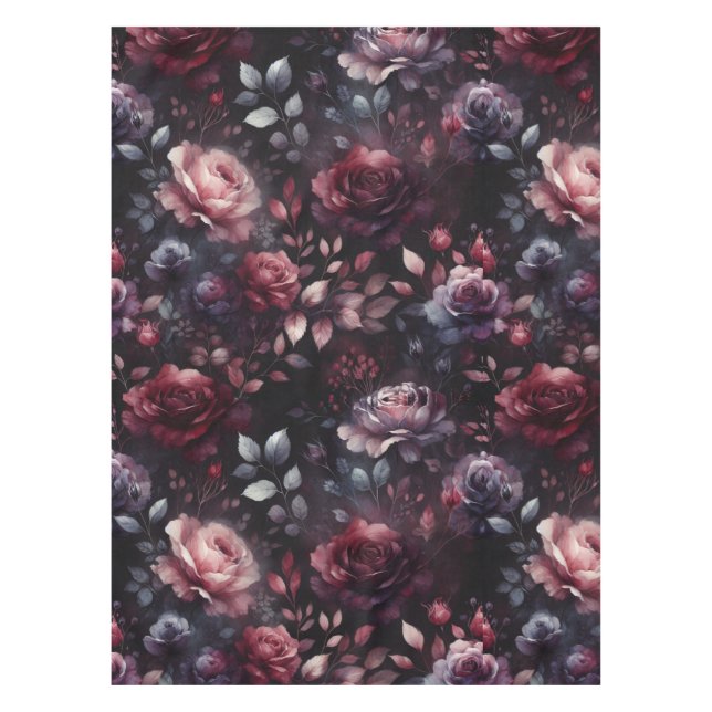 Nappe Roses sombres rustiques (Devant)