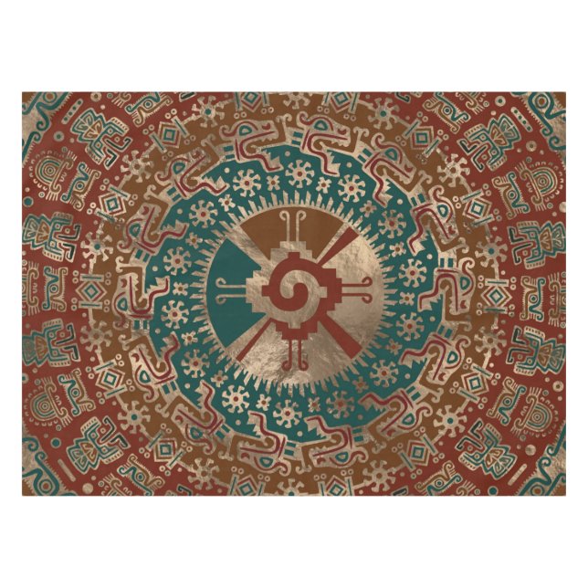 Nappe Rouge et Teal d'or de Hunab Ku (Devant (Horizontal))
