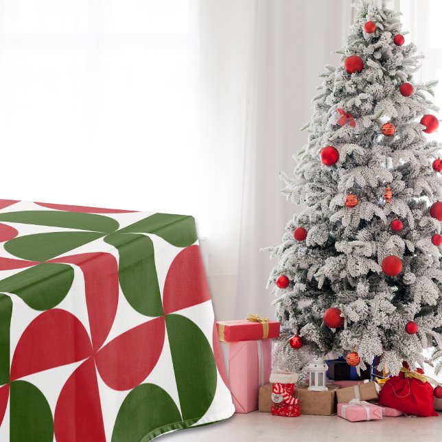 Nappe Rouge et vert Motif moderne du milieu du siècle (Créateur téléchargé)