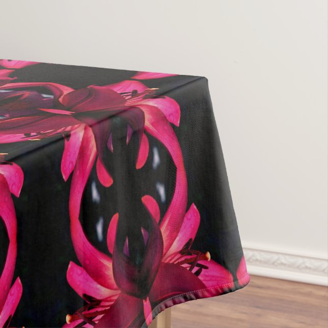 Nappe Rouge Lily Flower Art Abstrait (In Situ)