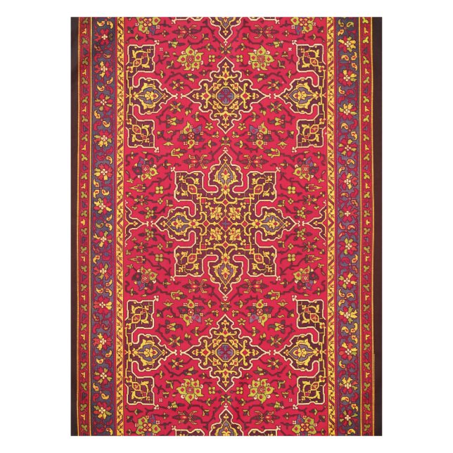 Nappe Ruban perse rouge et or (Devant)