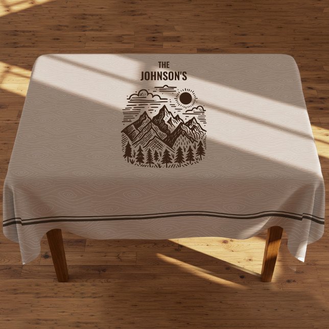 Nappe Rustic Modern Mountains Custom (Modern Rustic Mountains Custom Tablecloth)