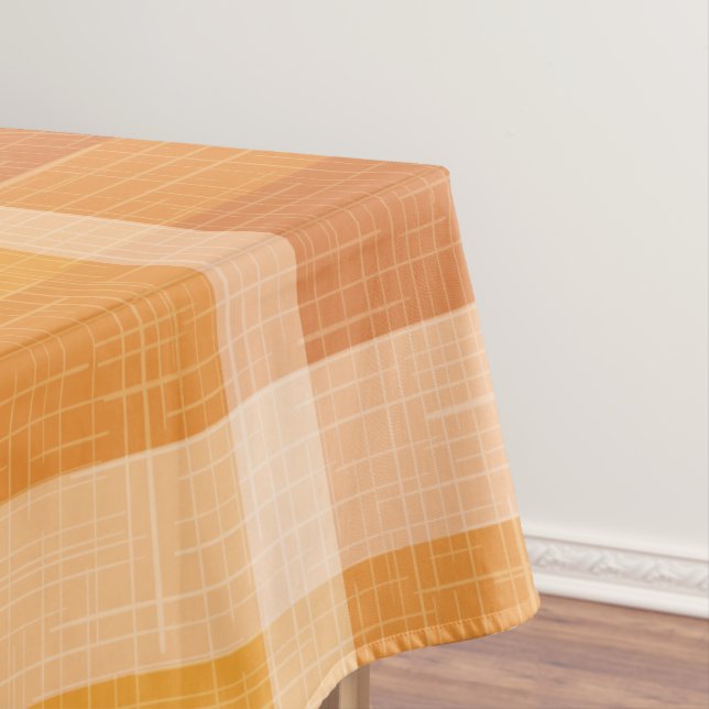 Nappe Rustique Orange Automne Plaid Tartan Enveloppement (In Situ)