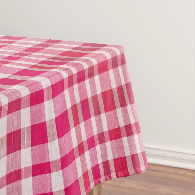 Nappe Rustique rose rétro, texturé Plaid (In Situ)