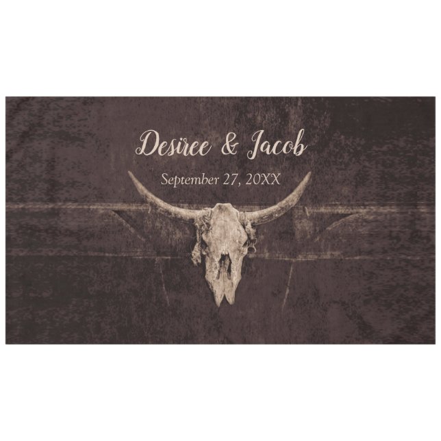 Nappe Rustique Taureau Pays Ouest Mariage Texture (Devant (Horizontal))