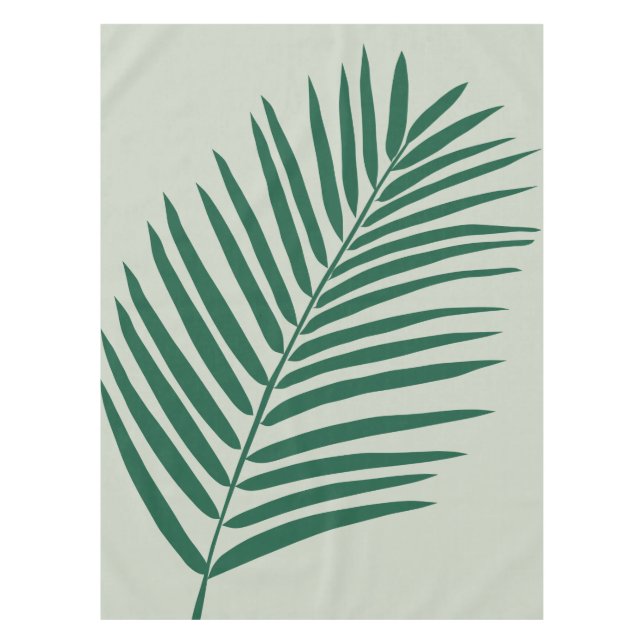 Nappe Sage De Feuille De Palme Tropicale Vert Et Vert Ol (Devant)