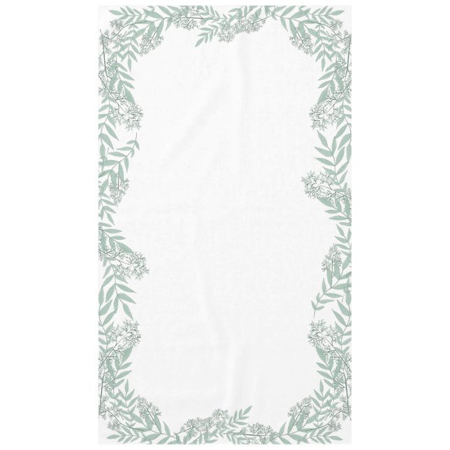 Nappe Sage Green Mariage Vintage Botanique (Devant)