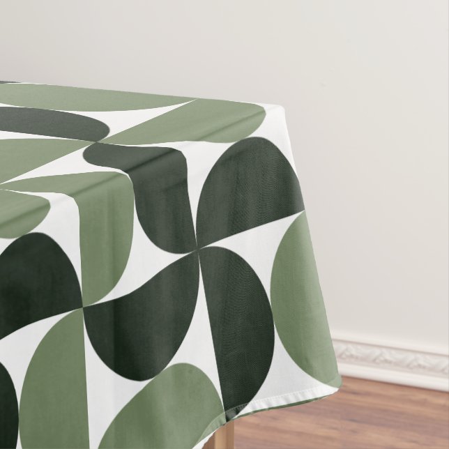 Nappe Sage Green Mid Century Motif moderne (In Situ)