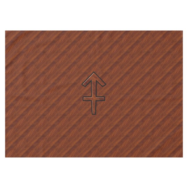 Nappe Sagittarius Zodiac élégant Connexion Mahogany Déco (Devant (Horizontal))