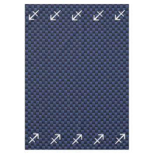Nappe Sagittarius Zodiac Sign on Blue Carbon Fibre Print