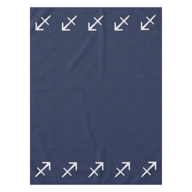 Nappe Sagittarius Zodiac Sign on Blue Carbon Fibre Print (Devant)