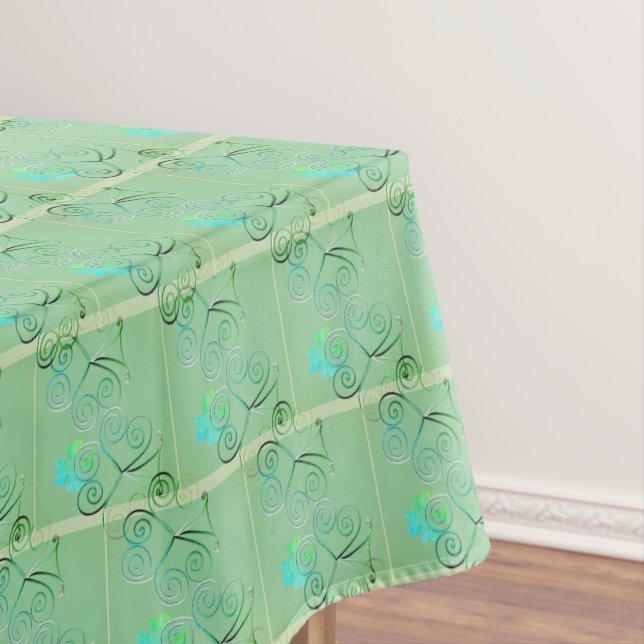 Nappe Saint Patrick's Day Shamrock Misty Green (In Situ)