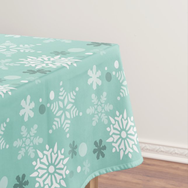Nappe Saison de Noël Turquoise-Bleu-Snowflake hiver (In Situ)