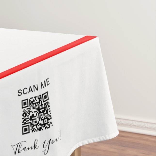 Nappe Salon Blanc Noir 60 x 104 QR Code (In Situ)