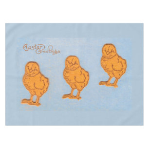 Nappe Salutations de Pâques Chicks Bleu