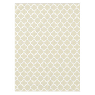 Nappe Sand White Moroccan Quatrefoil Pattern #5