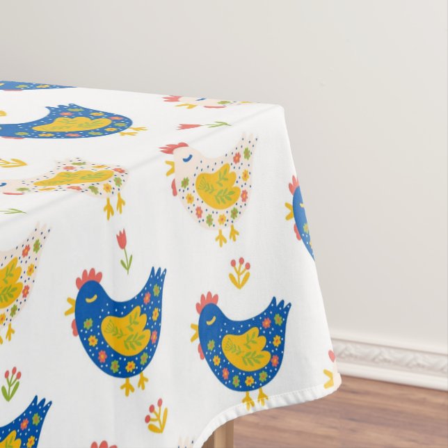 Nappe Scandinavie Jaune & Bleu Drôle Chicks Pâques (In Situ)