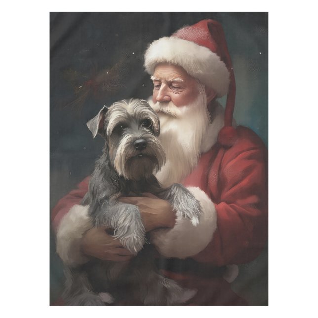 Nappe Schnauzer avec Noël Festif du Père Noël (Devant)