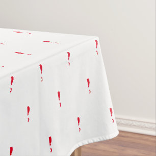 Nappe Seahorse rouge blanc animaux de mer motif moderne 