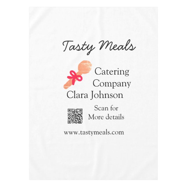Nappe Services de restauration ajouter nom QR code site  (Devant)