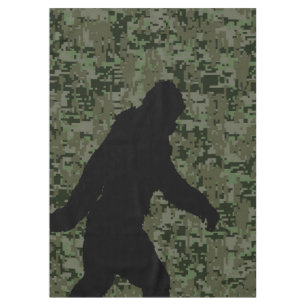 Nappe Silhouette Bigfoot sur Camouflage numérique Woodla