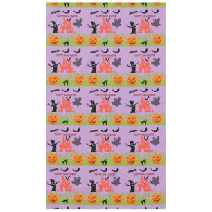 Nappe Silhouette hantée de Halloween aux lueurs lilas ef