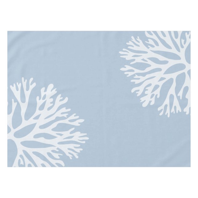 Nappe Silhouettes de corail de mer (bleu patiné) (Devant (Horizontal))