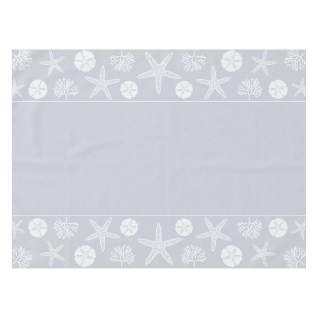 Nappe Silhouettes de la vie marine (gris côtier) (Devant (Horizontal))