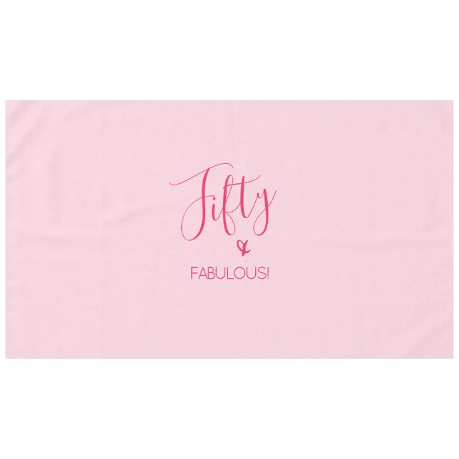 Nappe Simple et chic Cinquante et FABULEUX ! Rose sur ro (Devant (Horizontal))