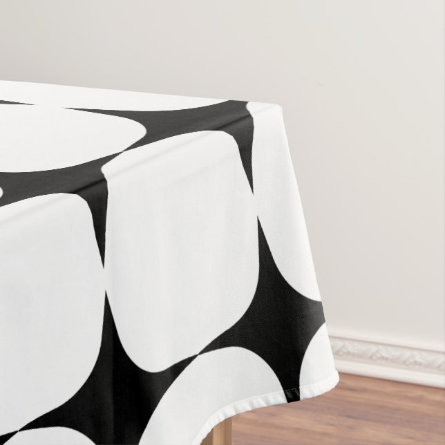 Nappe Simple Mid-Century moderne Motif noir et blanc (In Situ)
