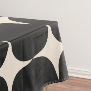 Nappe Simple Mid Century moderne Motif noir et crème
