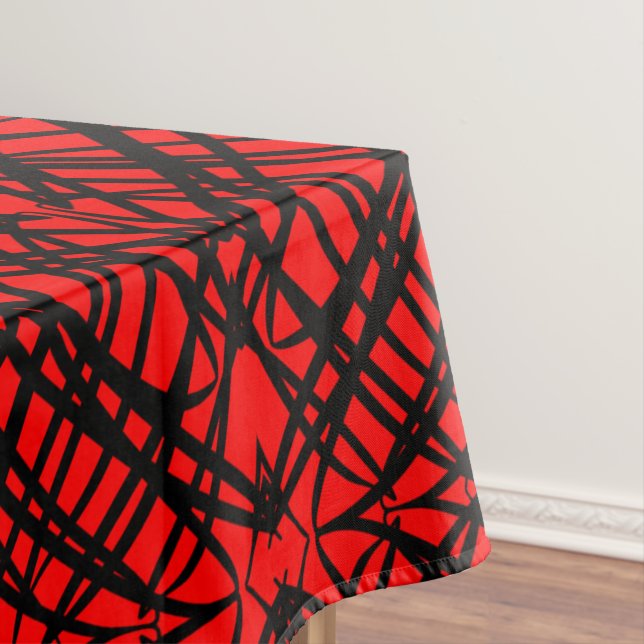 Nappe Simple Scribble | Carreaux miroir | Rouge | (In Situ)