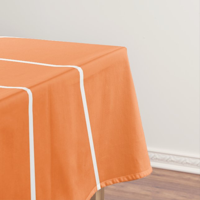 Nappe Simples bandes blanches sur Arrière - plan orange (In Situ)