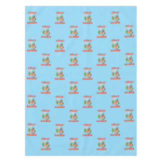 Nappe Sky Blue Chili Feliz Navidad Motif