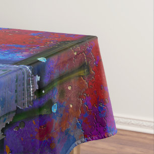 Nappe SlipperyJoe NYC graffiti lune entourée de tourbill