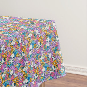 Nappe Snoopy & Motif de fleurs de bois