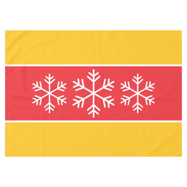 Nappe Snowflakes alpins brillants Rouge Jaune Orange ray (Devant (Horizontal))